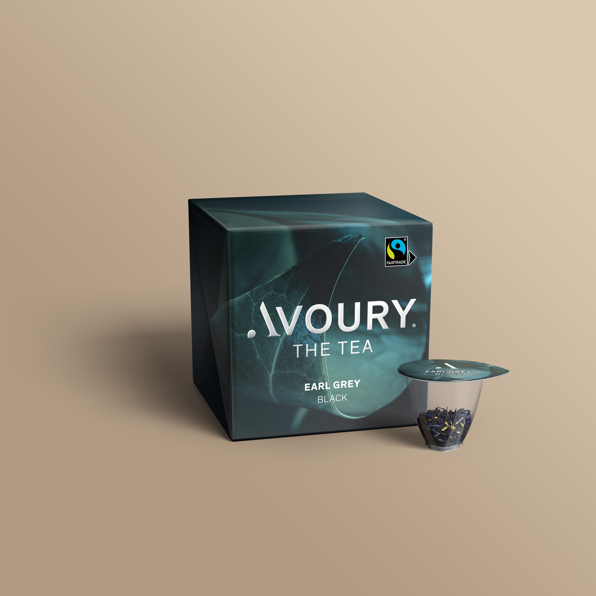 Earl Grey Schwarzer Tee von Avoury als 3D-Ansicht mit Kapsel